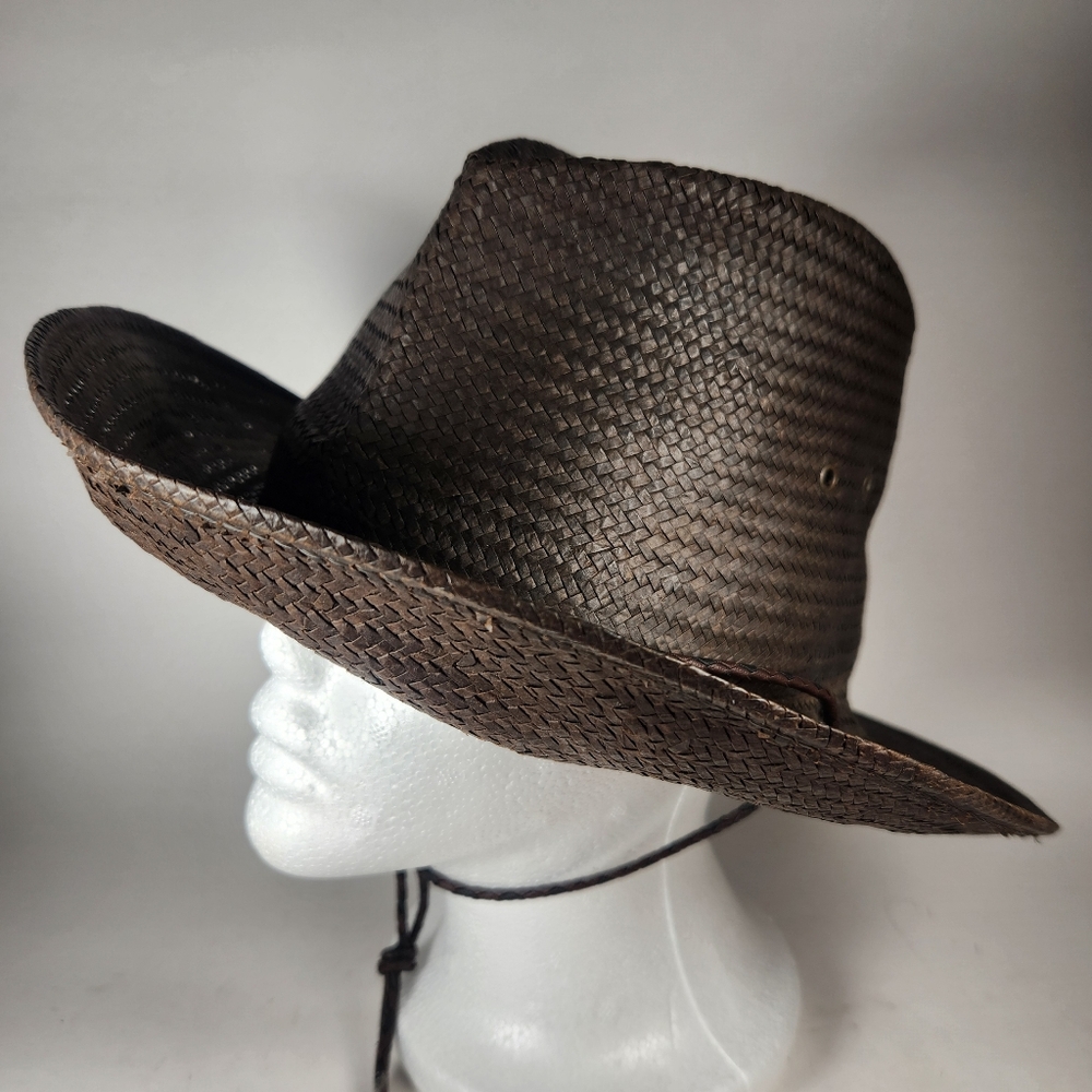 PENDLETON Womens Cowboy Hat Medium Brown Straw Made USA Vintage Western